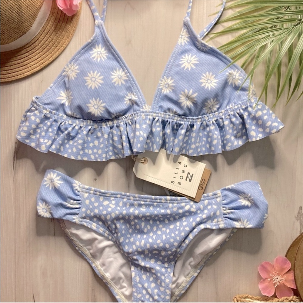 Billabong Girls’ Daisy Where to Ruffle Bikini 🌺🏝️